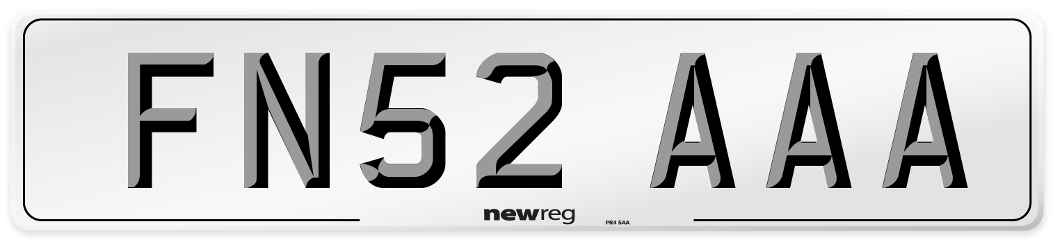 FN52 AAA Number Plate from New Reg
